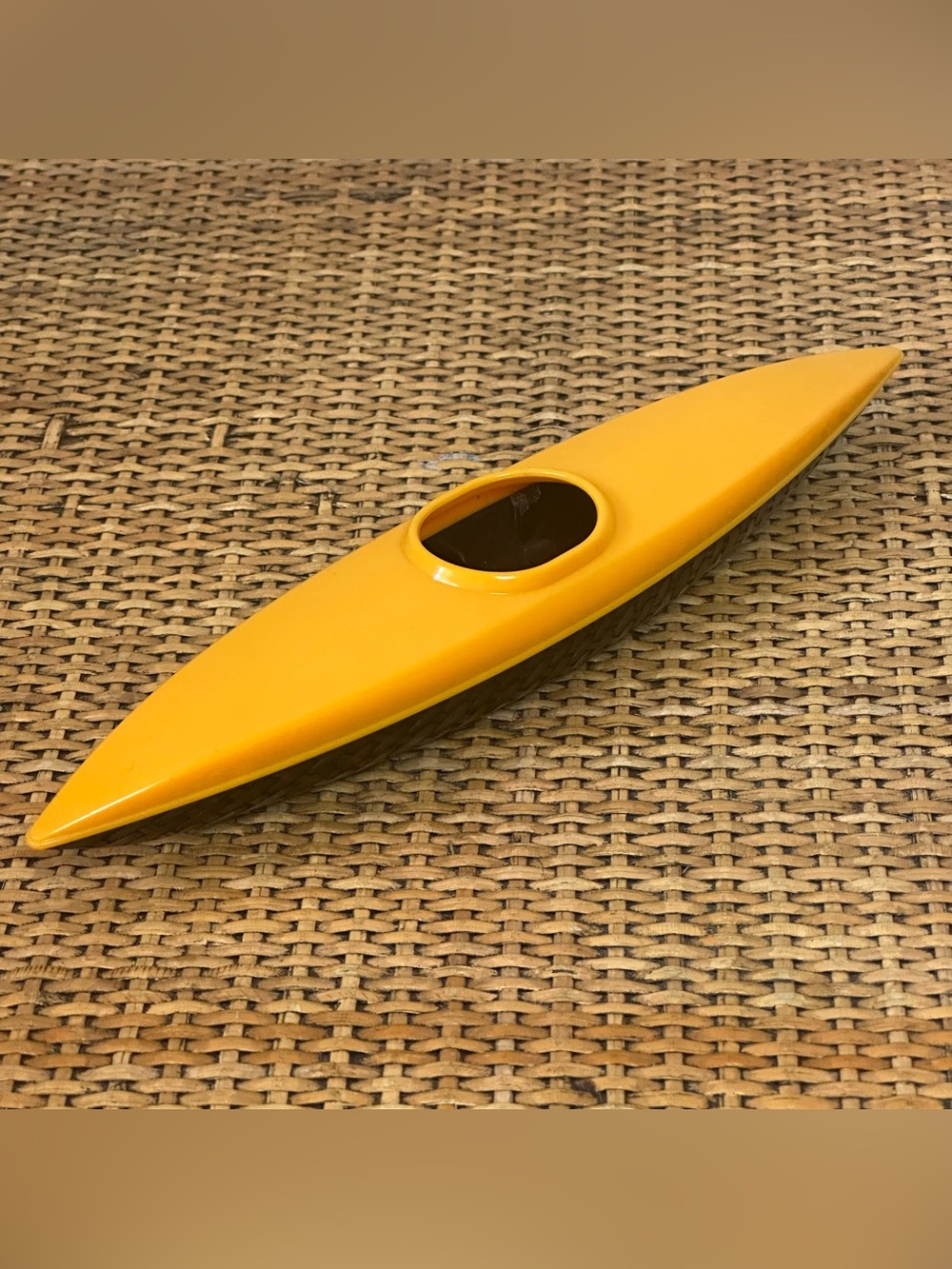 Vintage 1999 Nylint Canoe Kayak Plastic Brown Yellow Outdoor Sports Boat 9”